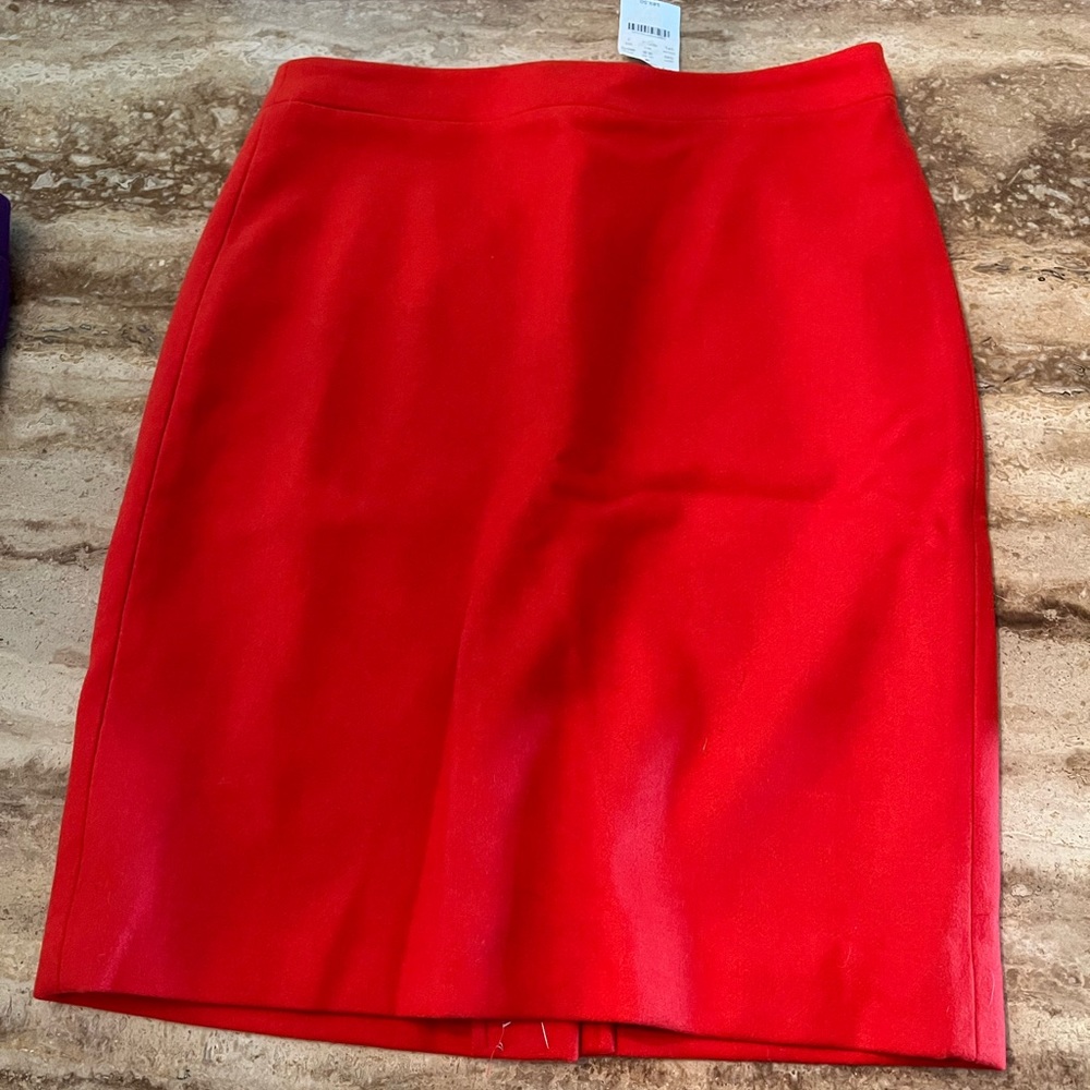 J Crew Pencil Skirt-orange size 2